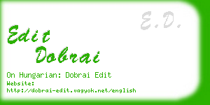 edit dobrai business card